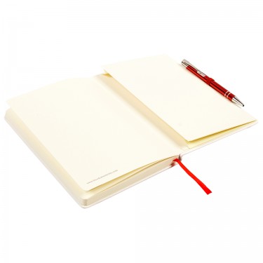 Motivational Notebook - Hardback A5 White/Red